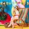 80-Piece DIY Wooden Summer Ornaments to Paint | 10 Styles Blank Beach Cutouts – Watermelon, Surfboard, Slippers, Coconut Tree for Crafts, Hanging Decor & Home Party Supplies